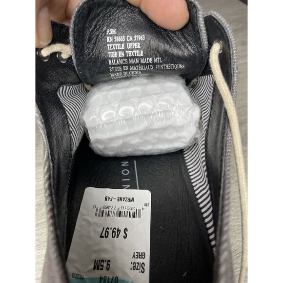 Public Opinion Gray Derby Oxfords Textured Fabric Casual Lace Up Shoes Men 9.5M - Picture 9 of 16